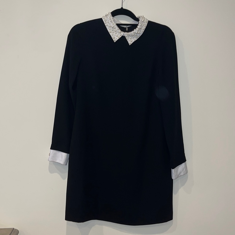 Dress with Pearl Collar